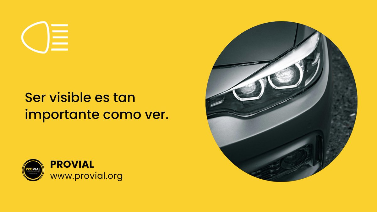 #Provial | 💡 Luces de cruce de día
Circular con las luces encendidas de día mejora tu visibilidad y la de los demás. 
Aunque veas bien, puede que no te vean. 
Ser visto evita sustos. La visibilidad también se conduce. 
#SeguridadVial
