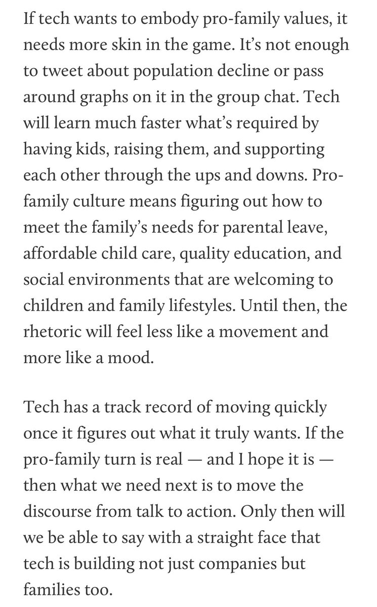 the first, and maybe last, thing I’ll say about tech’s newfound love for building families
