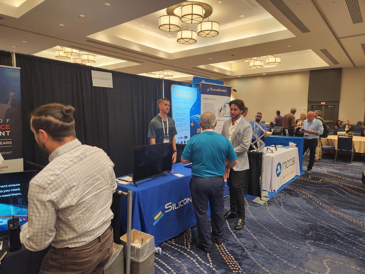 SiliconExpert's tweet image. We're having a great time at #DMPC 2025 so far! Come by booth #403 and meet the SiliconExpert team to learn more about how we’re helping the aerospace and defense industry detect obsolescence early, optimize parts selection, and improve lifecycle management!