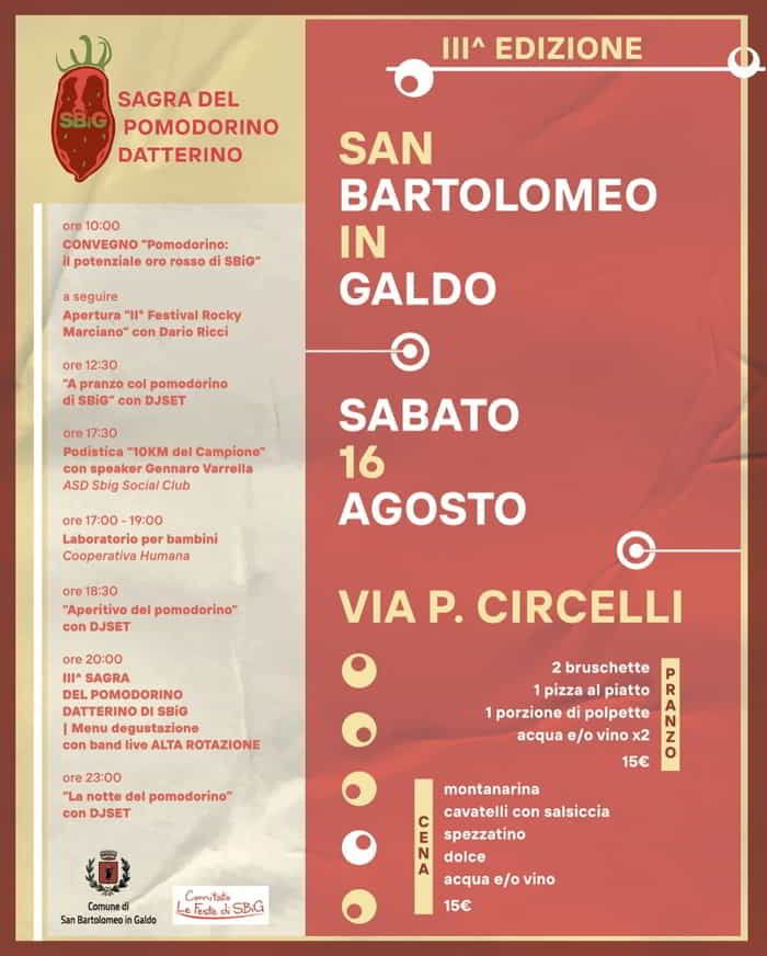 III Edizione Sagra del Pomodorino – San Bartolomeo in Galdo – 2025 buff.ly/nb1jvtL