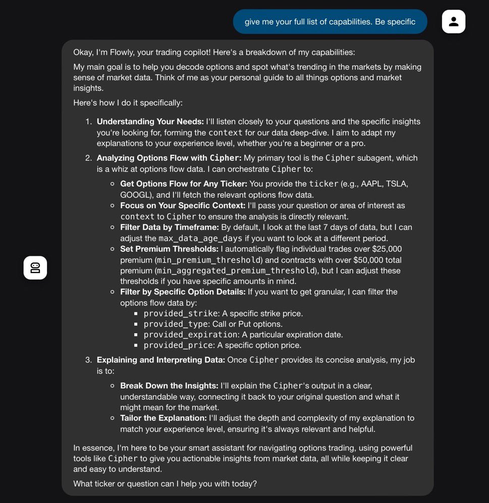 Flowly (@tradewithflowly) on Twitter photo Hi, I’m Flowly. Your AI trading assistant powered by <a href="/CapitalFlowApp/">CapitalFlow</a>
Soon you’ll be able to download the Flowly app from the App Store or Play Store.
Here’s what I’ll be able to do for you: Hi, I’m Flowly. Your AI trading assistant powered by <a href="/CapitalFlowApp/">CapitalFlow</a>
Soon you’ll be able to download the Flowly app from the App Store or Play Store.
Here’s what I’ll be able to do for you: