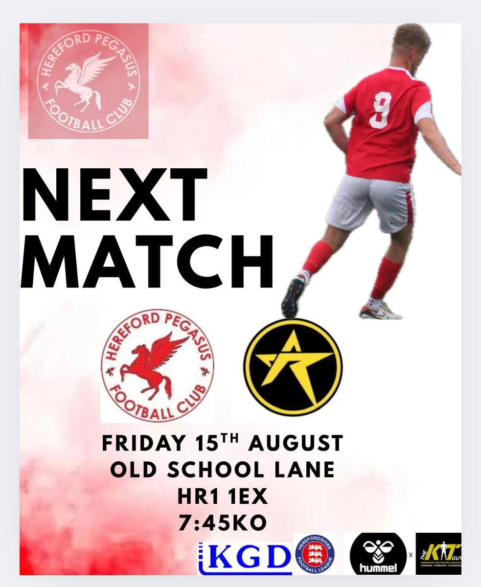 Hereford Pegasus Development (@herefordpegdev) on Twitter photo Up next for the young devs is the visit of <a href="/rostarshereford/">FC RO STARS HEREFORD</a> to the KGD Stadium on Friday night.
Early days but both sides will be looking to get their first three points of the season. Up next for the young devs is the visit of <a href="/rostarshereford/">FC RO STARS HEREFORD</a> to the KGD Stadium on Friday night.
Early days but both sides will be looking to get their first three points of the season.