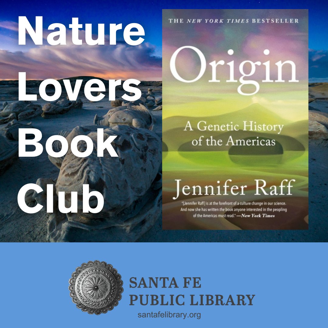 sfpl's tweet image. #NatureLoversBookClub
#SouthsideLibrary
Wed Aug 20
5:30–7pm
Origin: A Genetic History of the Americas / Jennifer Raff

Read about &amp;amp; discuss the wonders of the #NaturalWorld w/ like-minded people. Each session revolves around a new title from a curated list of recent publications.