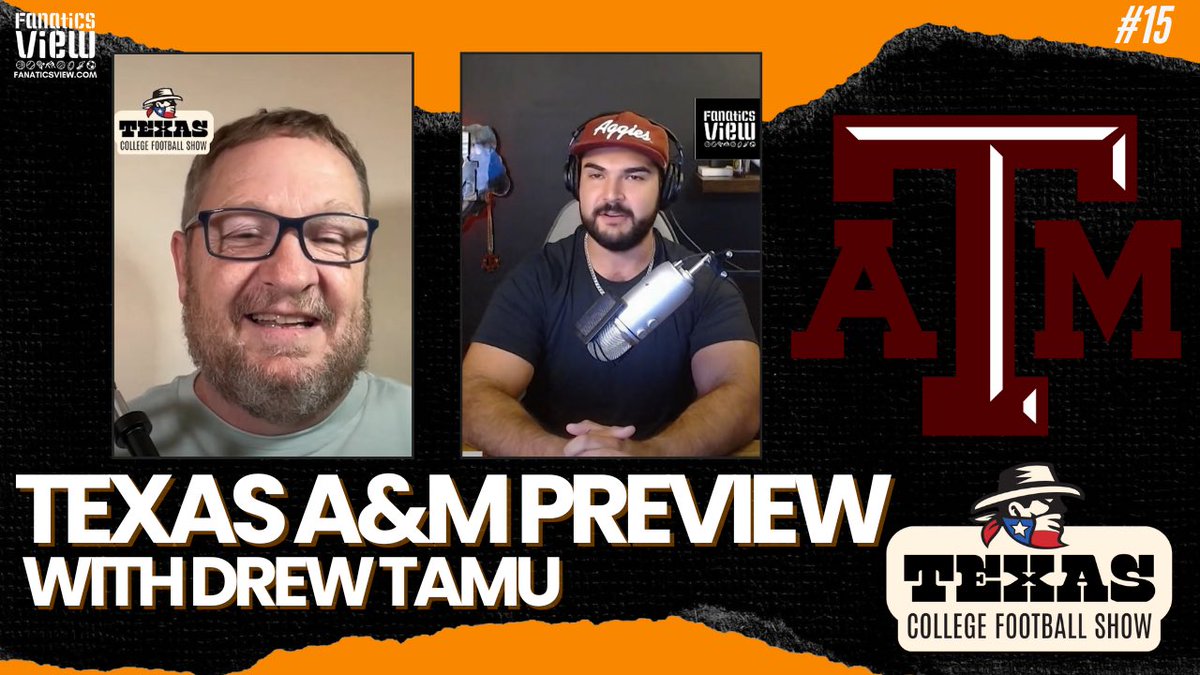 TexasCollegeFBS (@texascollegefbs) on Twitter photo 🏈TEXAS A&M FOOTBALL PREVIEW🏈
I welcomed <a href="/Drewtamu/">Drewtamu</a> to talk <a href="/AggieFootball/">Texas A&M Football</a> on <a href="/TexasCollegeFBS/">TexasCollegeFBS</a> at <a href="/fanaticsview/">Fanatics View</a> <a href="/reclinernerd/">John Moore (The Recliner Nerd)</a>
<a href="/TexasAggieFB/">TexasA&M</a> <a href="/TexAgs/">TexAgs</a>
📺: youtu.be/1Ib6R0CttJU?si… 🏈TEXAS A&M FOOTBALL PREVIEW🏈
I welcomed <a href="/Drewtamu/">Drewtamu</a> to talk <a href="/AggieFootball/">Texas A&M Football</a> on <a href="/TexasCollegeFBS/">TexasCollegeFBS</a> at <a href="/fanaticsview/">Fanatics View</a> <a href="/reclinernerd/">John Moore (The Recliner Nerd)</a>
<a href="/TexasAggieFB/">TexasA&M</a> <a href="/TexAgs/">TexAgs</a>
📺: youtu.be/1Ib6R0CttJU?si…
