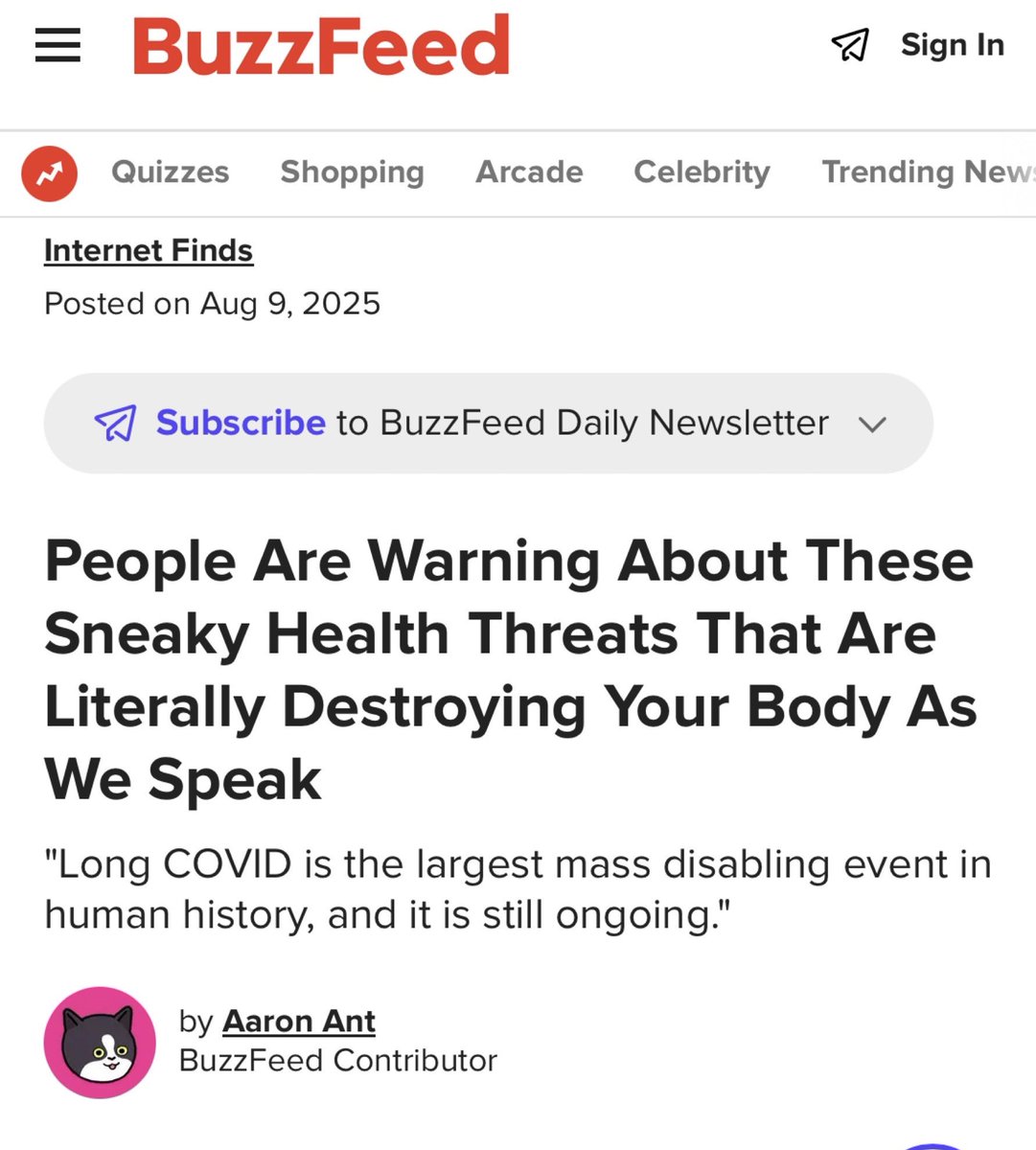 ‘LongCOVID is the largest mass disabling event in human history, and it’s still ongoing.  Each time you get COVID, every system in your body is wrecked more and more, and your chances of longCOVID increase dramatically.’

‘Everybody should be a lot more cautious than they are.’
