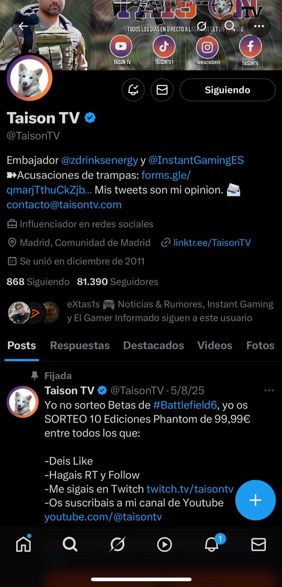 Anrui96's tweet photo. @TaisonTV Eres un crack, ahora mismo disfrutando de tu directo, a ver si hay suerte! https://t.co/BcUyu1d6K5