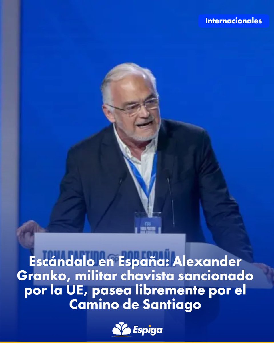 📌Escándalo en España: Alexander Granko, militar chavista sancionado por la UE, pasea libremente por el Camino de Santiago

🔗 Ver más: espiganoticias.net/Internacionale…

📅 agosto 13, 2025

#13Ago, #AlexanderGranko, #España, #EstebanGonzálezPons