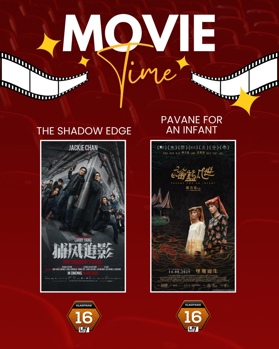 mmCineplexes's tweet photo. 🔥 Minggu ni memang padu gila! Jackie Chan kembali dalam The Shadow’s Edge, anime legend Demon Slayer, dan aksi Tamil blockbuster Coolie!

Beli tiket sekarang di https://t.co/r3Zwuv4xHG
#mmCineplexes #mmCineplexesPlus #MOVIEJOM #MovieMagic #CinematicExperience https://t.co/esVgGZbczZ