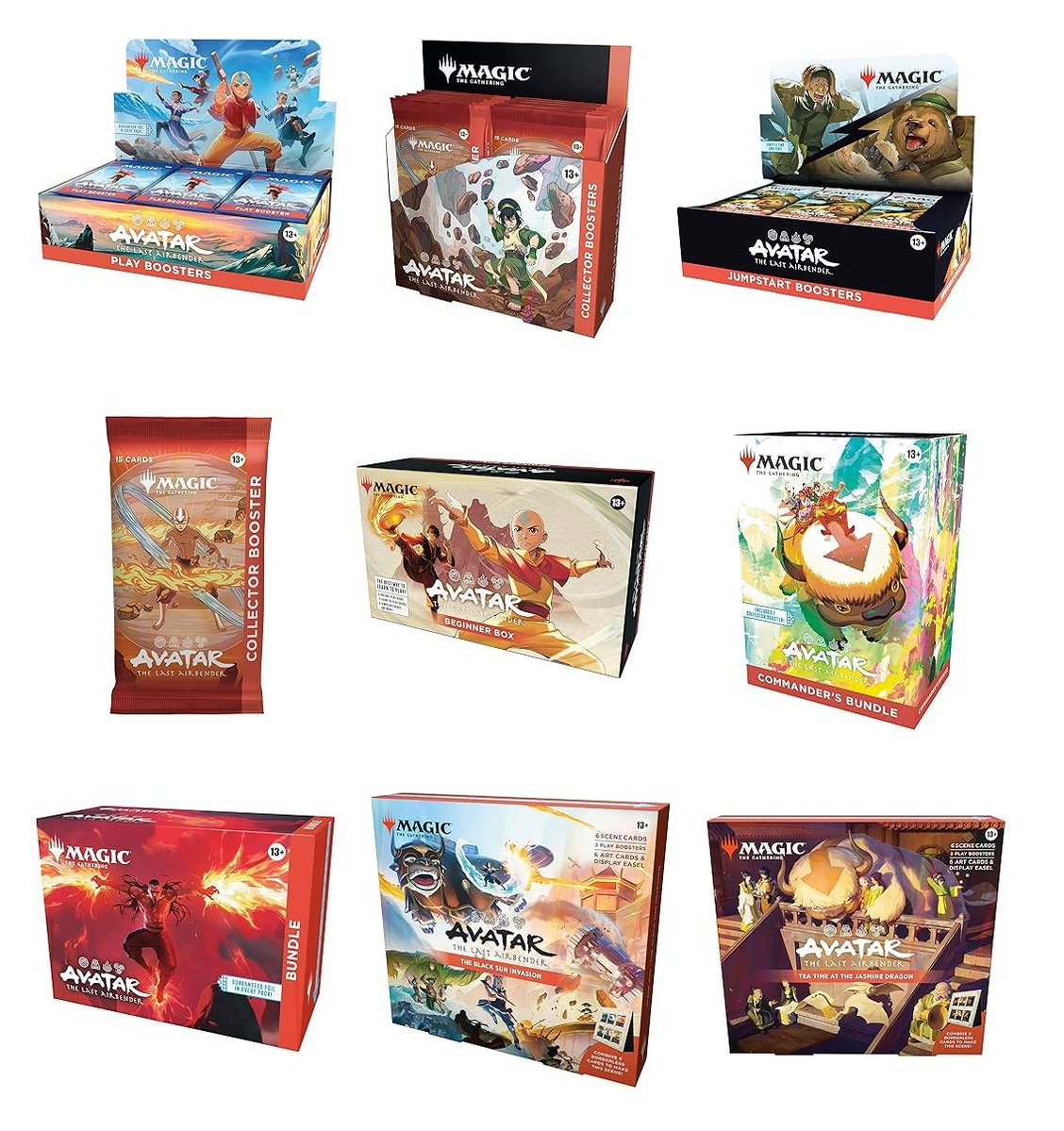 MTG Avatar Play Boosters, Jumpstart Boosters, Beginner Box, Bundle