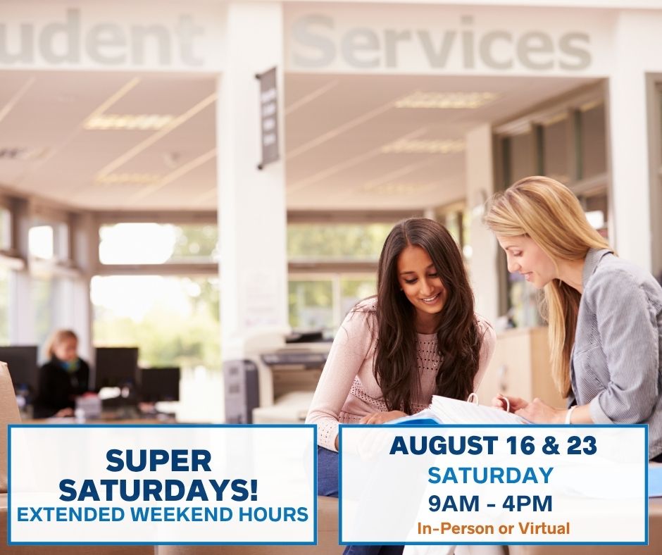 TCCollege's tweet photo. Are you ready for a Super Saturday? Join us on August 16 and 23 to prepare for your next semester. Register for classes, explore financial aid options, review payment methods and learn about our exciting programs. Find a full list of services at https://t.co/HmZCMqv3tY https://t.co/kduPcGu2iZ