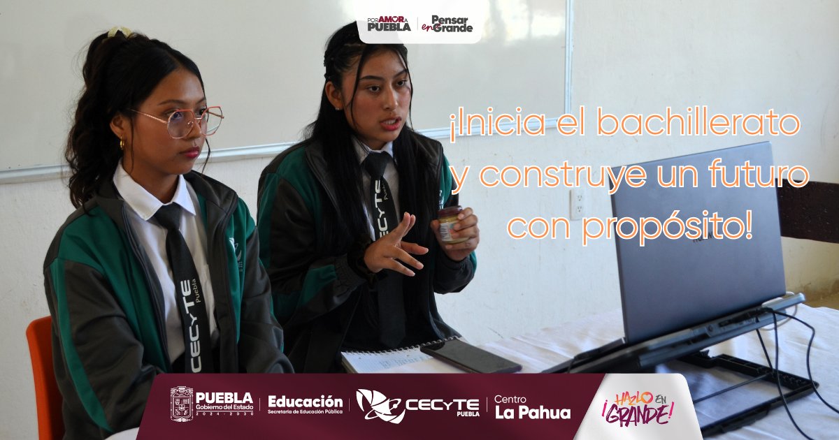 "¡Descubre el poder de la tecnología y la ciencia en el bachillerato EMSaD La Pahua! 📷📷
Ven y forma parte de una comunidad de jóvenes apasionados por la tecnología y la innovación. 📷
#PorAmorAPuebla #CECyTEPuebla #PensarEnGrande #HazloEnGrande