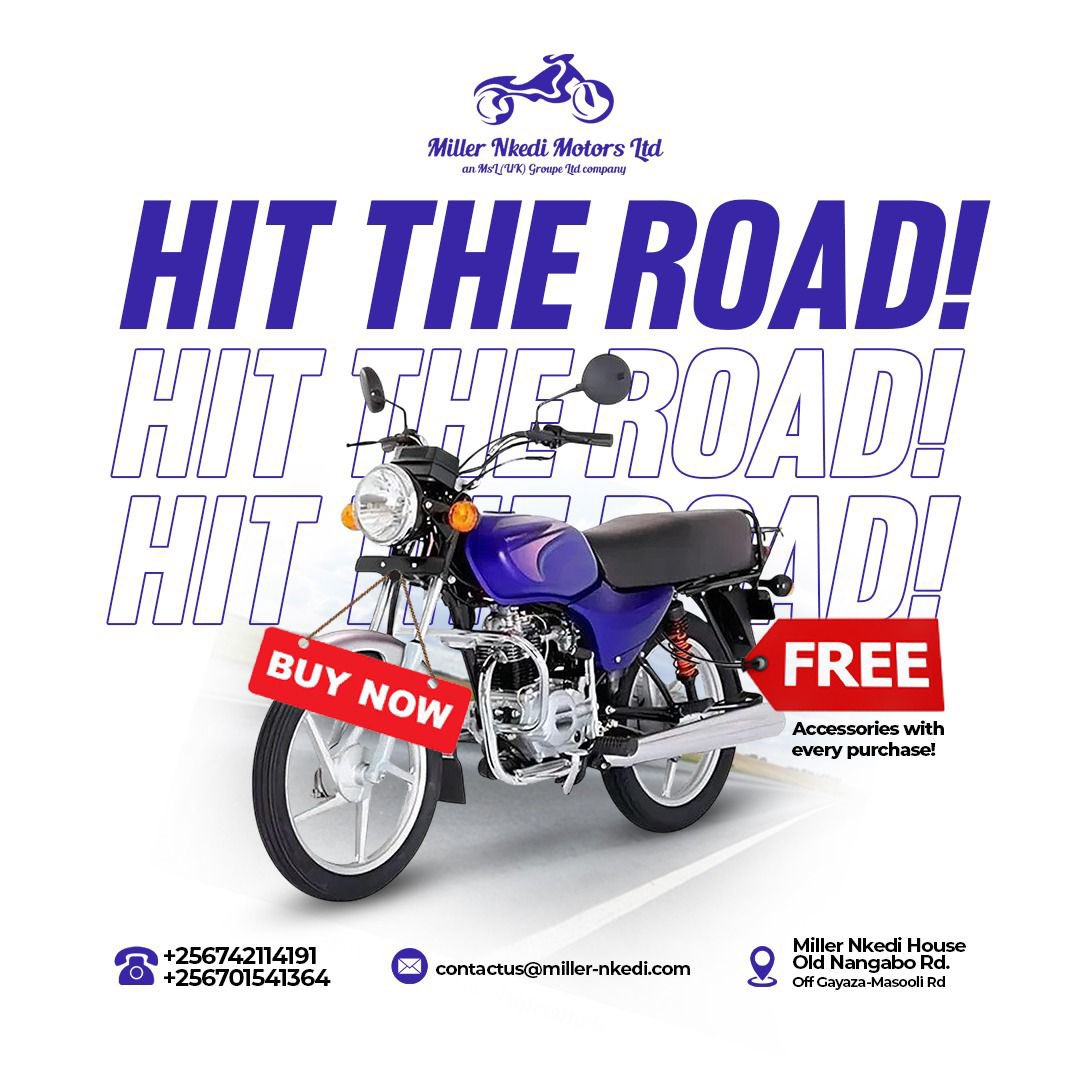 PROSPER PLANO (@prosperplano) on Twitter photo Your number one trusted boda <a href="/MillerNkedi/">Miller Nkedi Motors</a>
Let's build the future together
#millernkedimotorsLtd Your number one trusted boda <a href="/MillerNkedi/">Miller Nkedi Motors</a>
Let's build the future together
#millernkedimotorsLtd