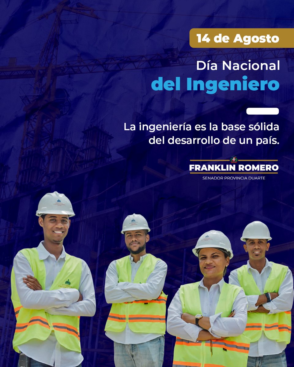 Hoy, en el Día Nacional del Ingeniero, reconozco el trabajo y la dedicación de quienes, con talento y visión, diseñan y construyen las obras que transforman nuestras comunidades.

A cada ingeniero e ingeniera de nuestra provincia y del país, mi felicitación y respeto.