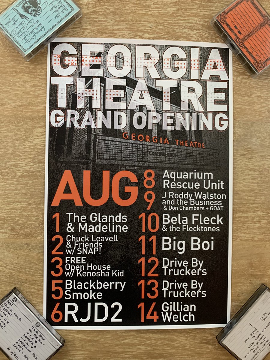 PlasteredNutbag's tweet photo. Gotta thin the poster herd a bit. First two pics are front &amp; back of the Classic City promo, GATH poster is from the 2011 reopening, JRAD print signed by all the guys. Shoot me a dm if you’re interested or have any questions! https://t.co/Xa0G8xvuvS