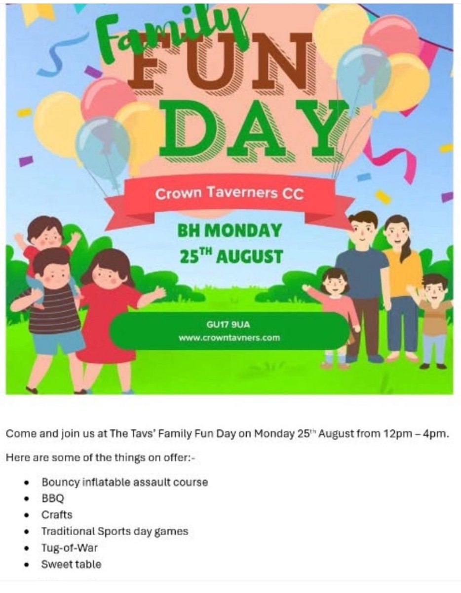 Save the date! 🎉

25/08/25 is our family fun day! All family, friends and loved ones are welcome! 

❤️

#UTT