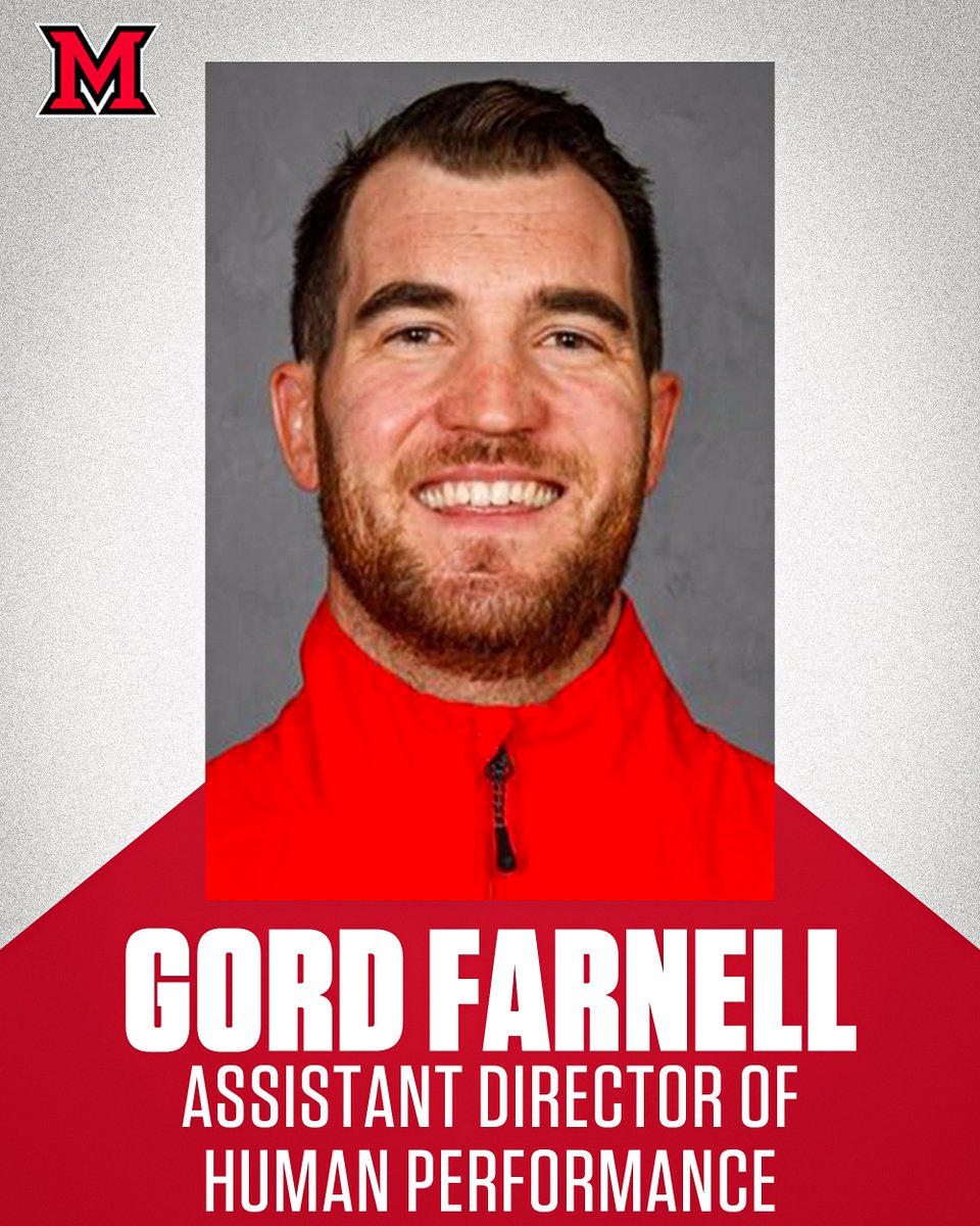 Excited to welcome Gord Farnell as our Assistant Director of Human Performance!

🔗 RELEASE: miamiredhawks.com/news/2025/8/13…

#RiseUpRedHawks