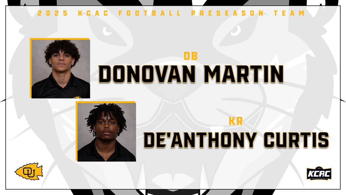 .<a href="/OttawaBravesFB/">Ottawa Braves Football</a> Donovan Martin and De'Anthony Curtis have been named to the 2025 KCAC Football Preseason Team. Click on the link to read the complete release: buff.ly/83wqGqw. #BraveNation