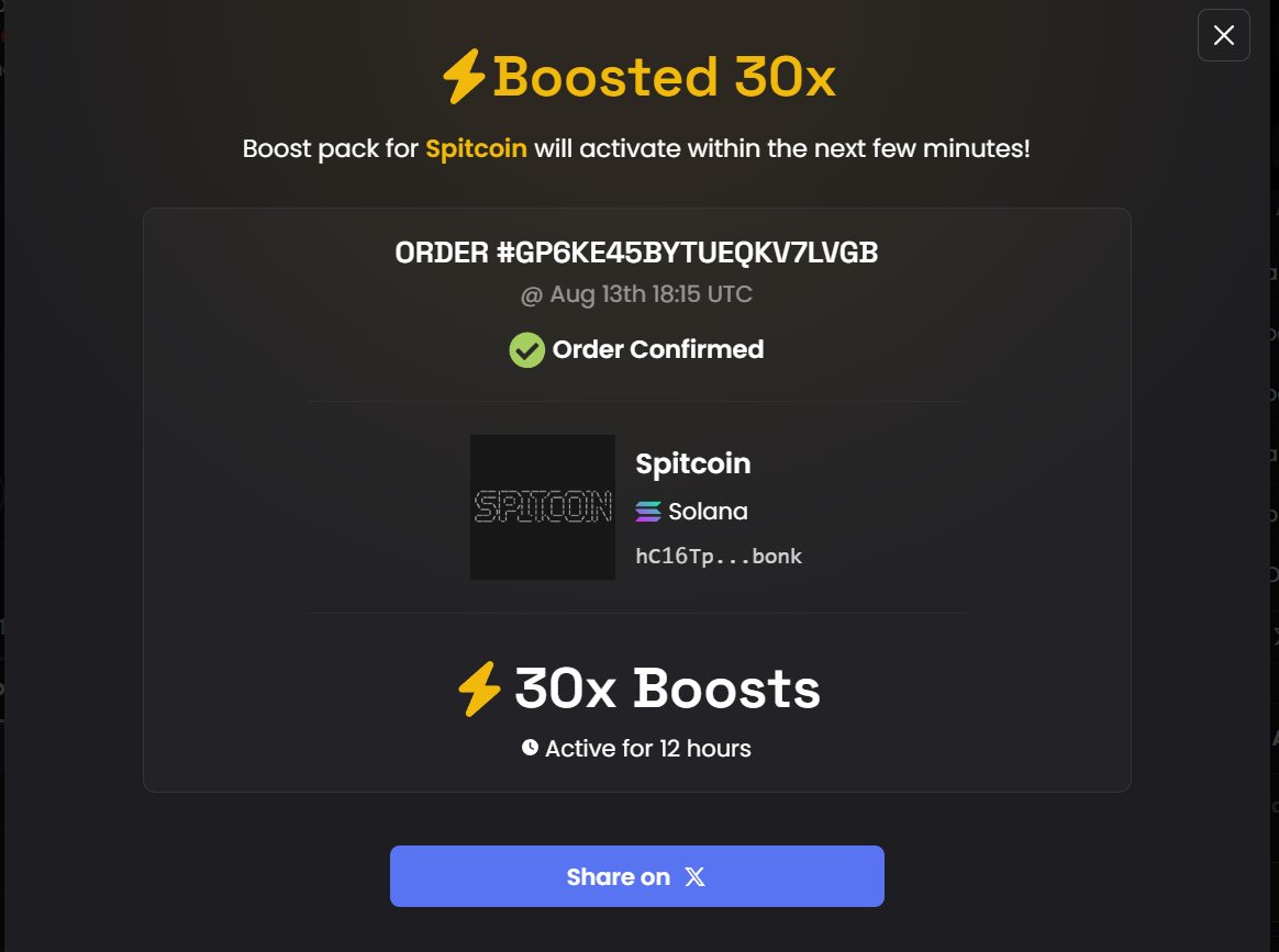 SPITTING ANOTHER 30X BOOST TODAY #SPITCOIN