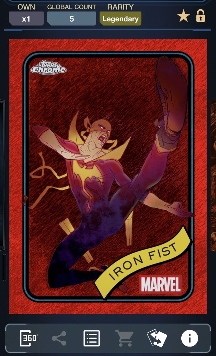 iamironfist23's tweet photo. Here are the other images of the Iron Fist Topps Chrome cards that you can find and hunt down in the Marvel Collect! by Topps app.👊
#IronFist #MarvelCollect #Marvel
2/2 https://t.co/Hl58OXibVl