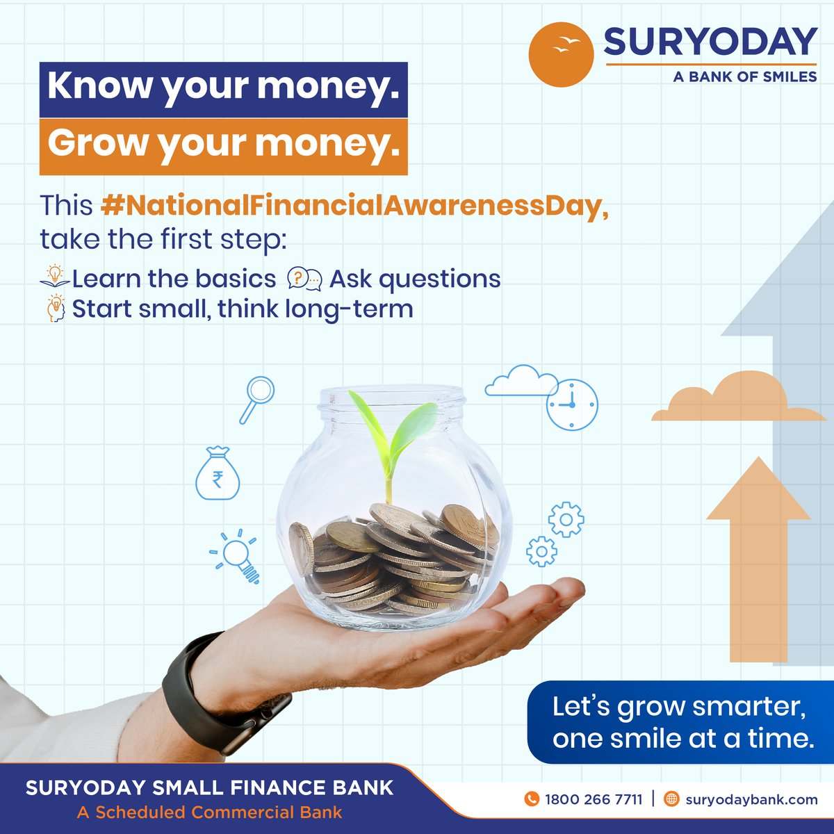 SuryodayBank's tweet image. Money doesn’t come with a manual. But awareness is the next best thing. This #NationalFinancialAwarenessDay, let’s start a smarter money journey. Because what you know can shape what you grow
#deposits #dicgc #securedinvestments #financialfreedom #ssfb #suryodaybank #bankofsmiles