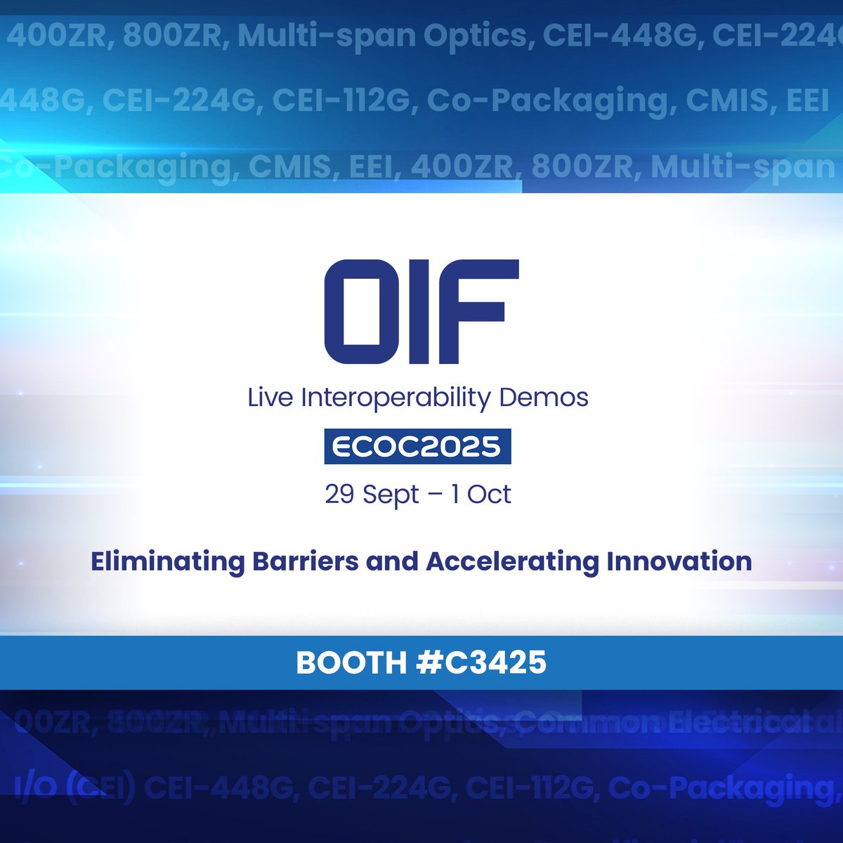 SamtecInc's tweet image. Samtec is proud to participate in @OIForum’s #ECOC2025 Interoperability Demo -- where 35 companies are tackling real implementation challenges to support scalable, open networks. Join us at booth #C3425. 

#OIFInteroperability #PlugAndPlay #NextGenInfrastructure