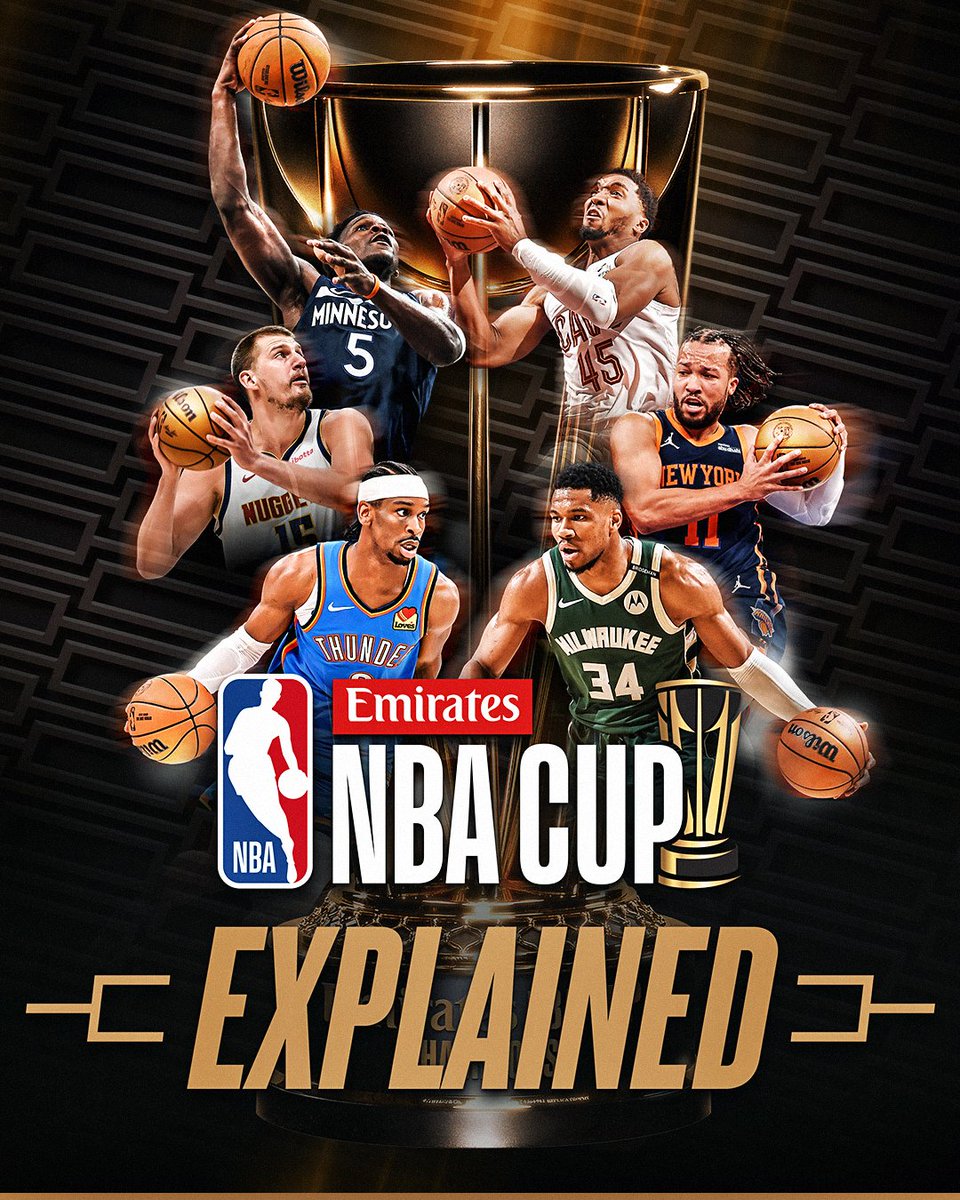 30 TEAMS. 6 GROUPS. 1 CHAMPION. 🏆

The Emirates NBA Cup schedule is HERE! The tournament tips off with Group Play games from October 31 through November 28, with the semifinals and championship held in Las Vegas, December 13 and 16!

Check out the full schedule ➡️