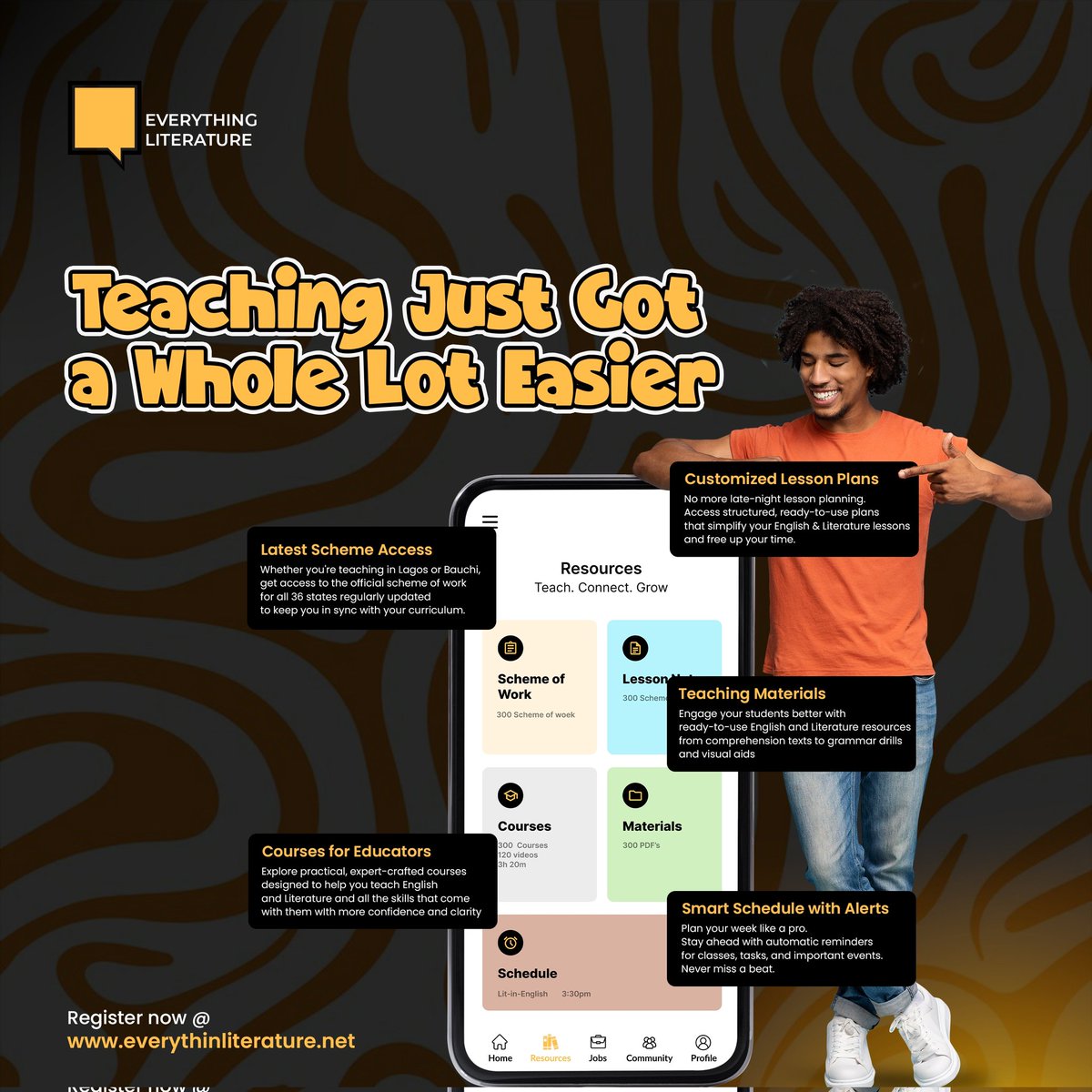 soromtobe's tweet photo. The EL Teach app is coming in a week 🫴🔥
#EnglishForProfessionals 
#educatorsworkshop 
#Literature 
#teacher 
#Africa 
#africatech 
#launch https://t.co/uARr63WIv6