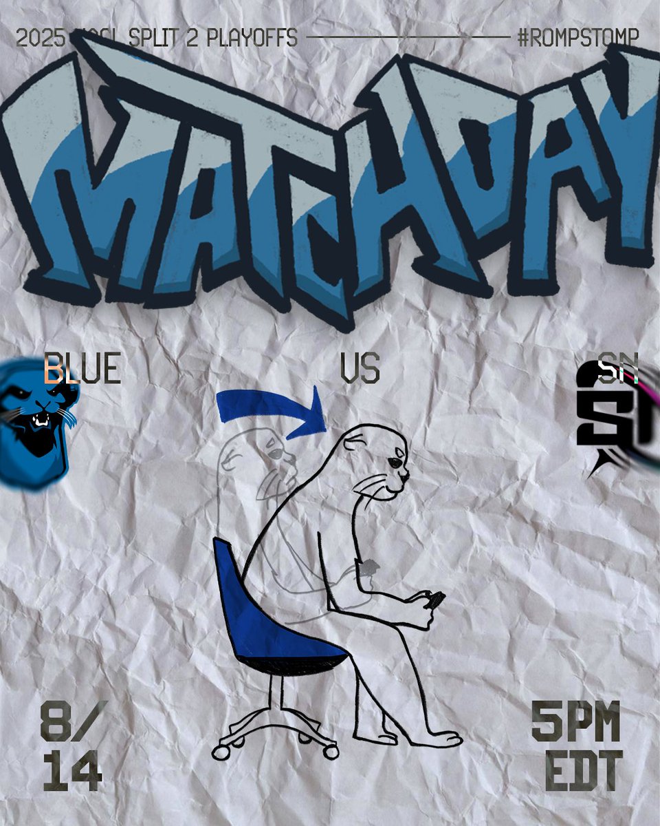 otters, locking in.

5PM EDT |<a href="/BlueOtterGG/">Blue Otter</a>  vs <a href="/GG_SUPERNOVA/">Supernova</a> 
<a href="/watchNACL/">NACL</a> | #RompStomp 🦦