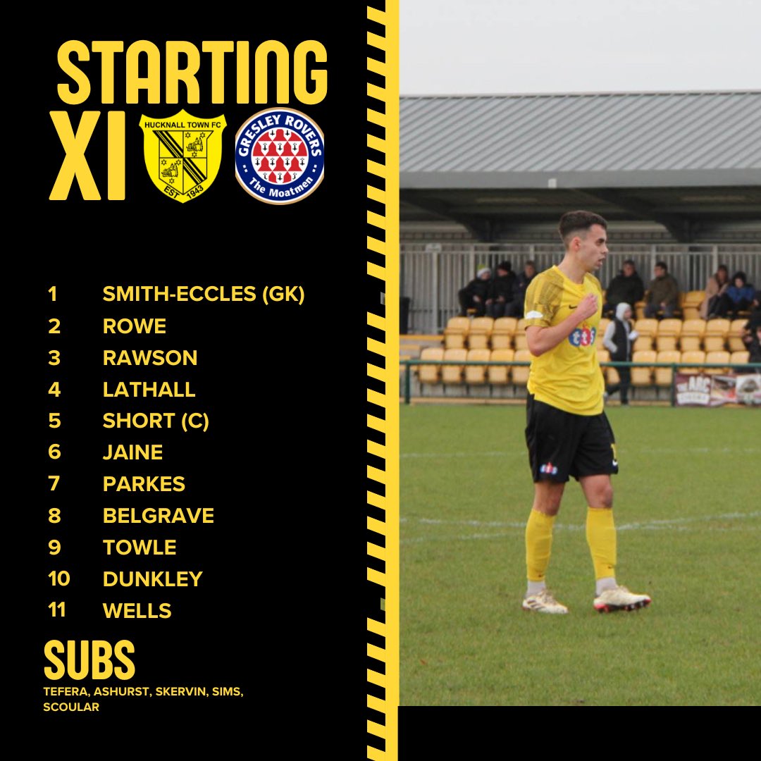 HucknallTownFc's tweet photo. 🏠 Back on some soil this evening 
📋 Here’s how we lineup https://t.co/6r5o6RUFae