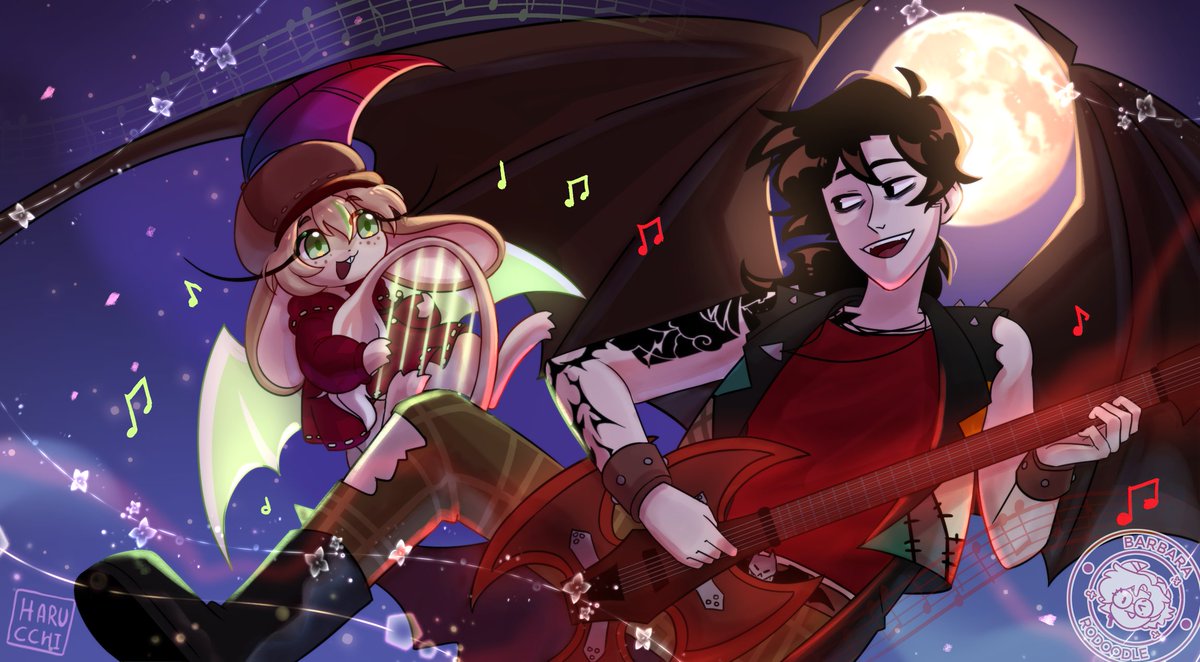 maybe in another universe the coolest bards would play together under the moonlight🐭🦇