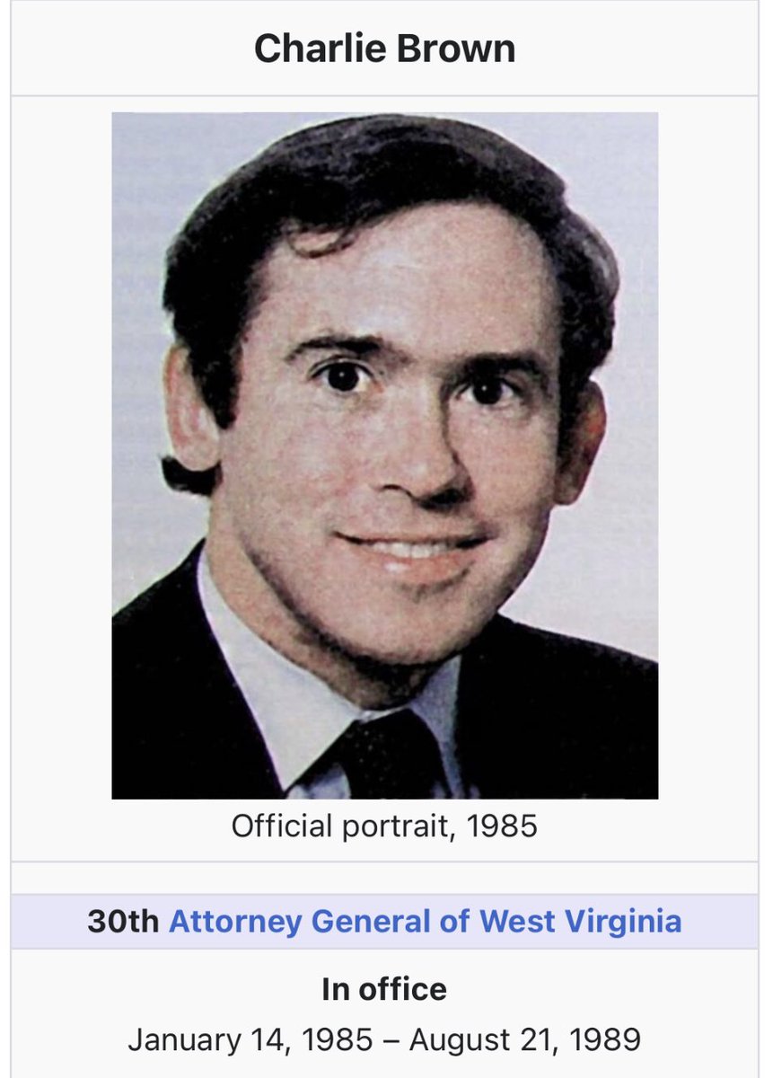 Just finding out today Sherrod Brown has a brother named Charlie Brown who was West Virginia’s AG in the 1980s.