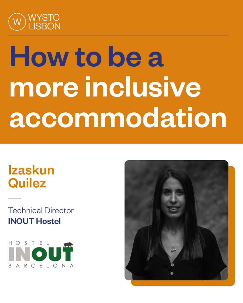 🎤 ¡En el <a href="/WYSTC/">WYSTC</a> de Lisboa no solo asistimos, también damos una charla: “How to be a more inclusive accommodation”!

🌍 Nuestra directora, Izaskun Quílez, compartirá la experiencia de nuestro hostel gestionado por personas con diversidad funcional.

👂 ¡Ven a escucharnos!