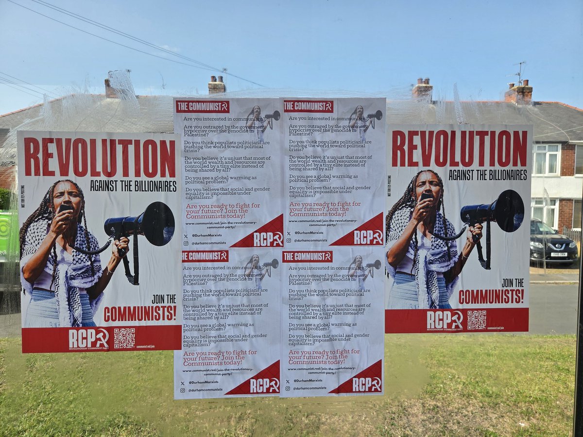Look what was spotted around colleges in Durham...

As young people get ready for results day tomorrow, we say the best thing you can do for your future is to join the struggle to transform this rotten system; join the Communists!