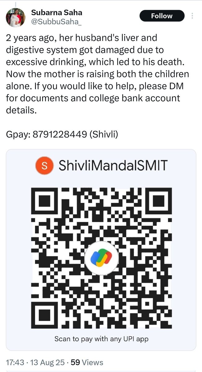 A few months back, <a href="/speechlesskids/">Divyanshi Singh Rathore (Speech For Speechless 🐾)</a> (now suspended) used this same pic for a fake fund request. Now <a href="/SubbuSaha_/">Subarna Saha</a> posts it again with another false story. These fraud handles steal pics &amp; cook up emotional scams. Don’t fall for such fund appeals.

x.com/SubbuSaha_/sta…