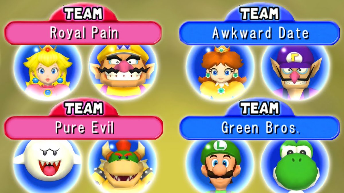 People should make cool team names with their OCs or Mutuals like Mario Party