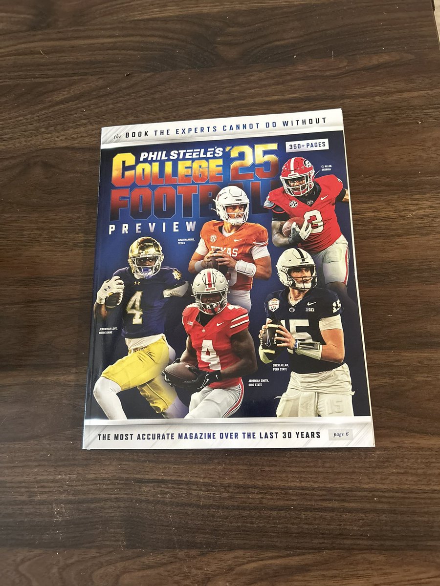 CFBsicko22's tweet photo. And now the coffee table is ready for the fall 🏈 #PhilSteele #CFBsicko https://t.co/FexmnXdWBo