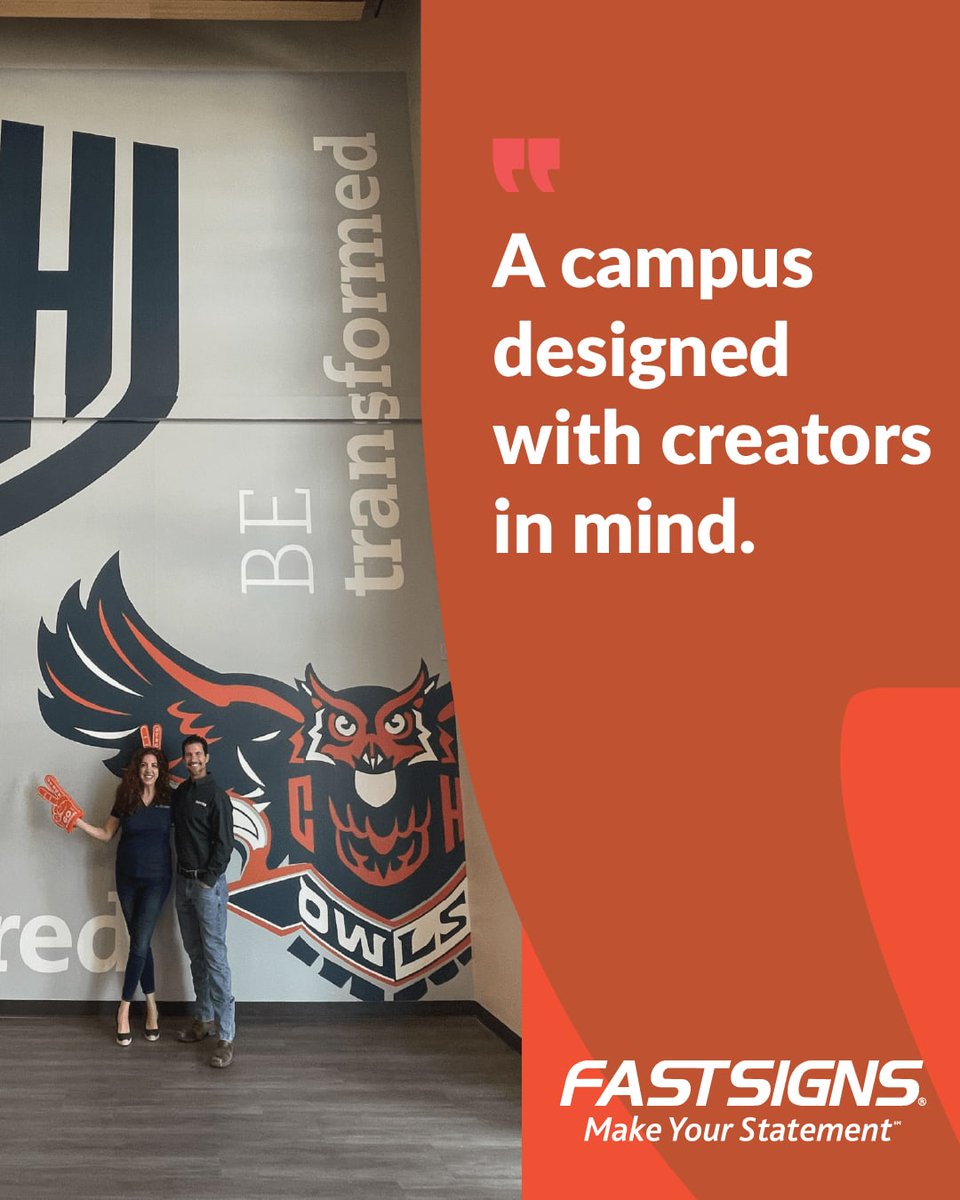 FASTSIGNS's tweet image. Celebrate identity and Ignite possibility with custom signage and visual solutions. Captivating graphics make more than a statement; they shape how people experience a space. 

fastsigns.com/case-studies/e…
 
 #InspiredSpaces #SignageThatWorks