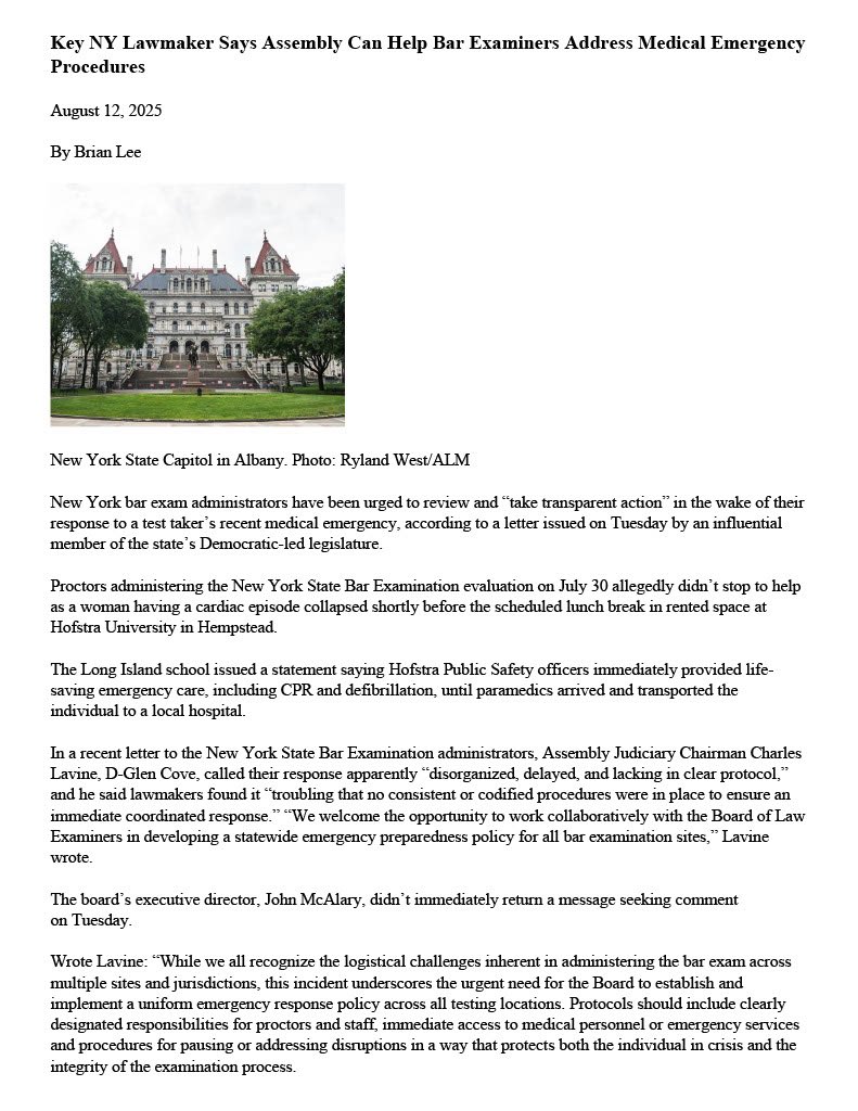 Assemblymember Charles Lavine tweet media