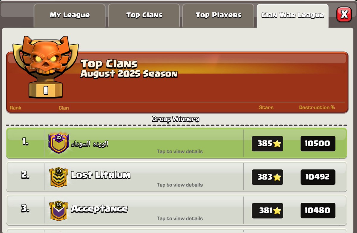 The six BASES that I used in CWL can be found in the description of the video that I uploaded today on my channel by LINK below Thanks to <a href="/dot_lobby/">DOT Lobby</a> <a href="/1DARKONTOP/">VTC DARK ON TOP</a> for these BASES that helped us greatly in achieving TOP 1🥇

youtu.be/WsGEPiZ6Ad8?si…

#ClashOfClans