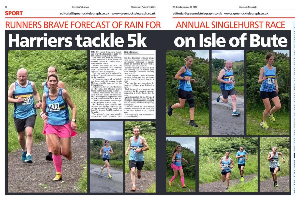 Thank You <a href="/greenocktele/">Greenock Telegraph</a> . <a href="/GGHarriers/">Greenock Glenpark Harriers</a>  on 🔥
En Avant
<a href="/alikat50/">Alikat</a>  <a href="/BonnyStAndrew/">Stivvles</a>  <a href="/LynneMHarrison/">Lynne Harrison</a>  <a href="/LindsayMcMaho15/">Lindsay McMahon</a>