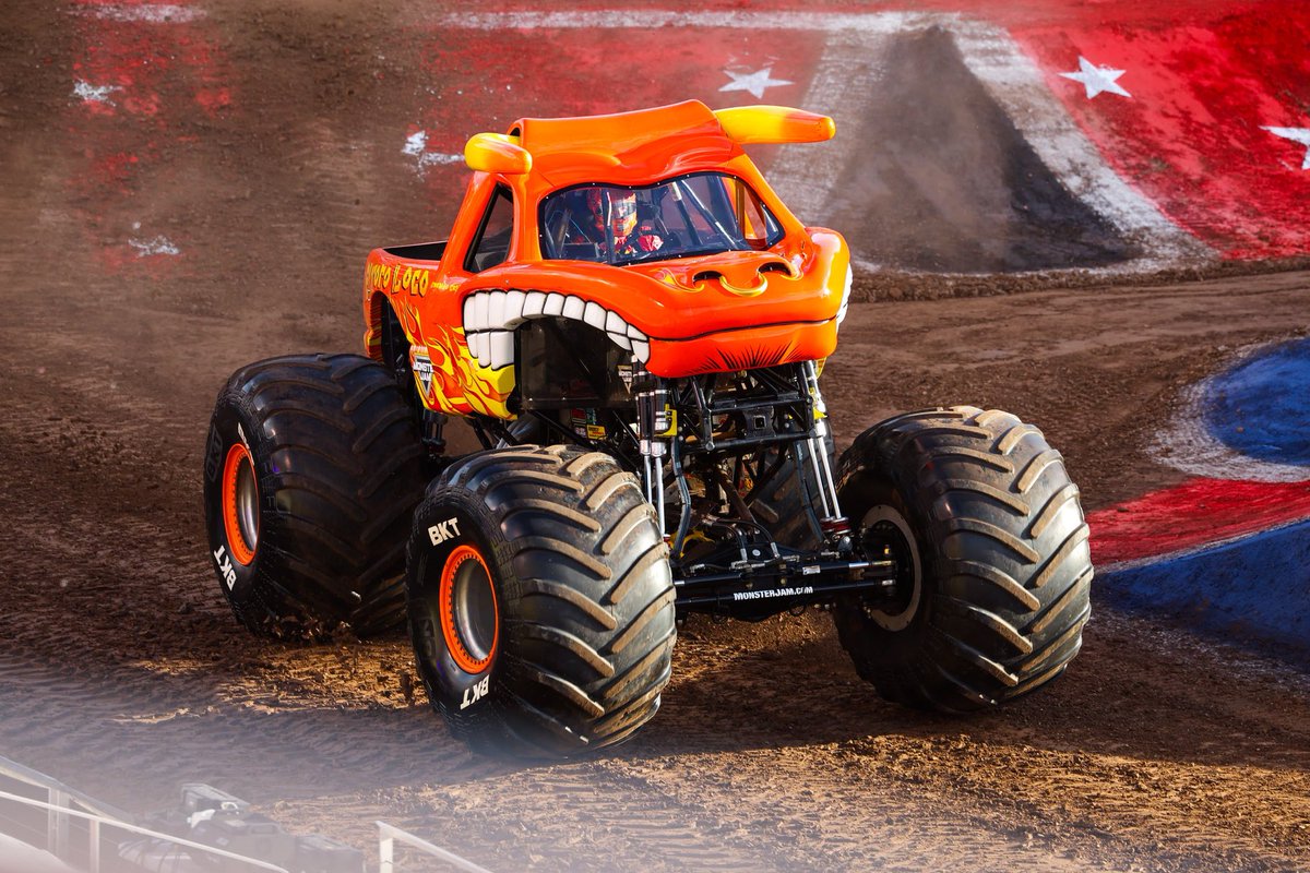 MonsterJam's tweet photo. In our orange era 🧡

#MonsterJam #monstertrucks #ElToroLoco https://t.co/P2Q9AYkh78