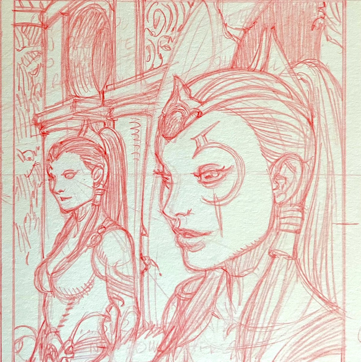 Suna and Suhar  
partial pencils detail

#makingcomics #process