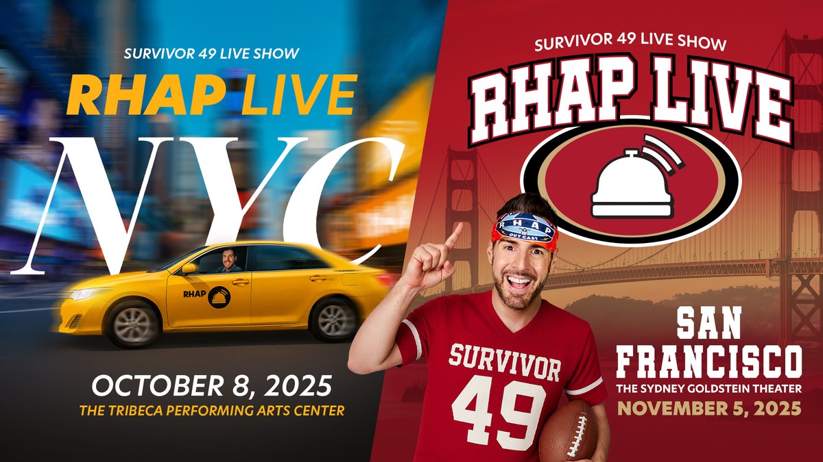 Tickets for our Fall Live Shows are now available exclusively to the Patrons of RHAP!

If you are a Reality TV alum or Podcaster planning to attend one or both of these shows, please message me and let me know!!