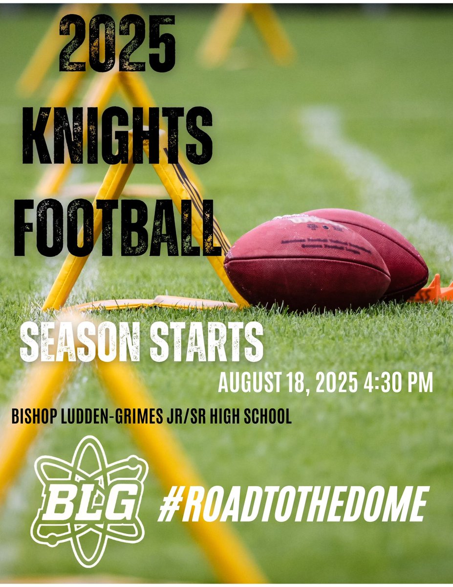 The wait is about over - it's almost time to hit the field for the 2025 season!
#KnightsFootball #BLGSASCSAS #RoadToTheDome