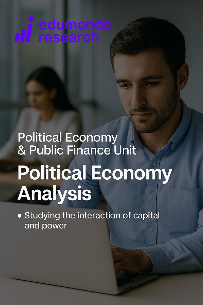 EdumResearch's tweet photo. Power doesn’t move without capital — and capital never flows freely.

At Edumonde Research, our Political Economy Unit investigates how finance, influence, and institutions intersect — revealing who really benefits from public spending and economic policy. https://t.co/QkvkSWFW32