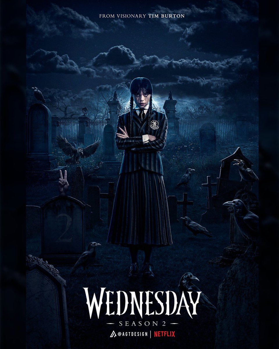 Poster Mercredi Saison 2 61x91,5 Cm – Wednesday Netflix Officiel