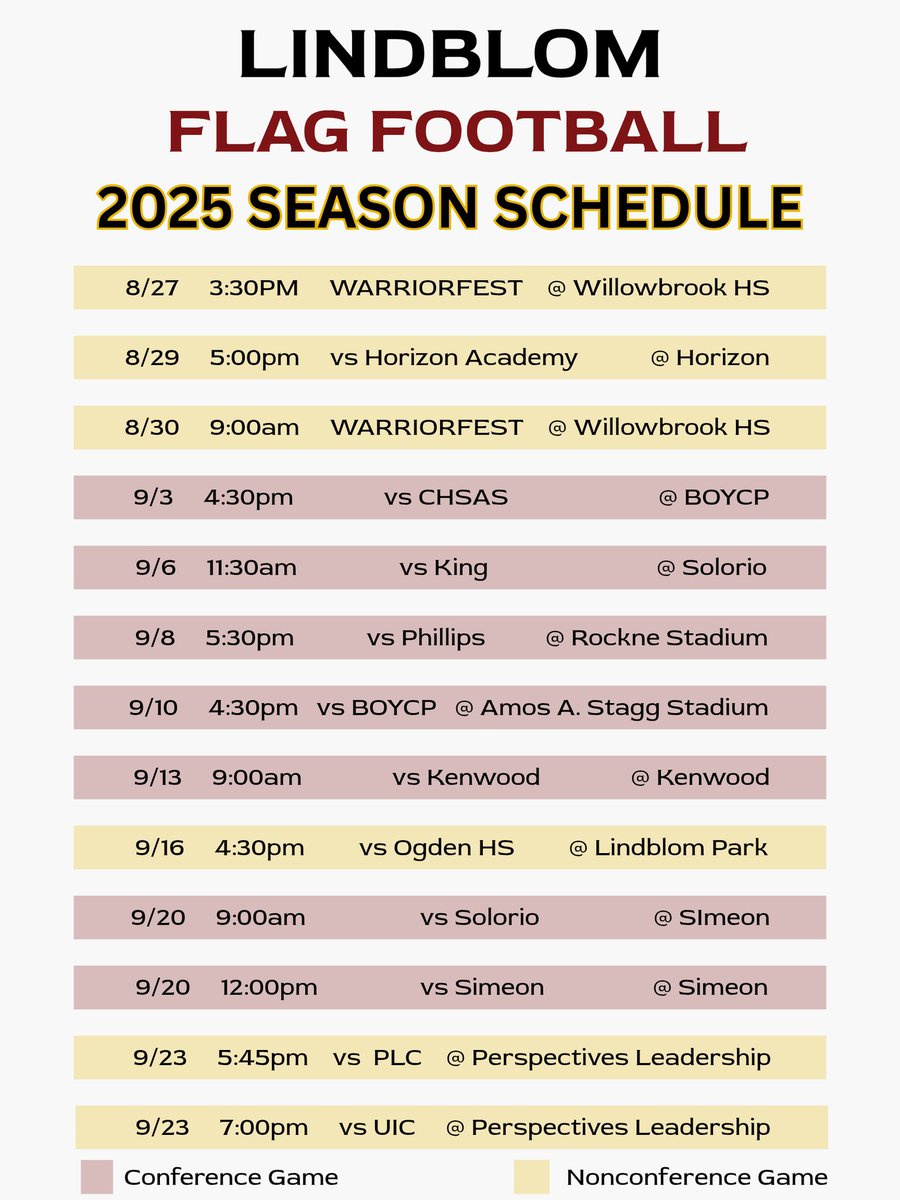 Lindblom Flag Football tweet media