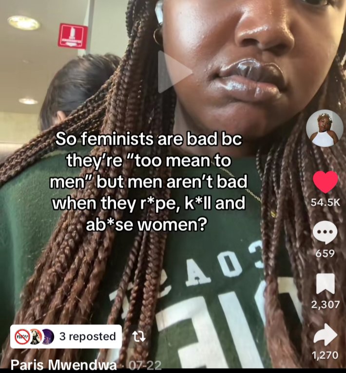 "Feminism bad"?? but raping, killing and abusing women isn't too mean apparently.