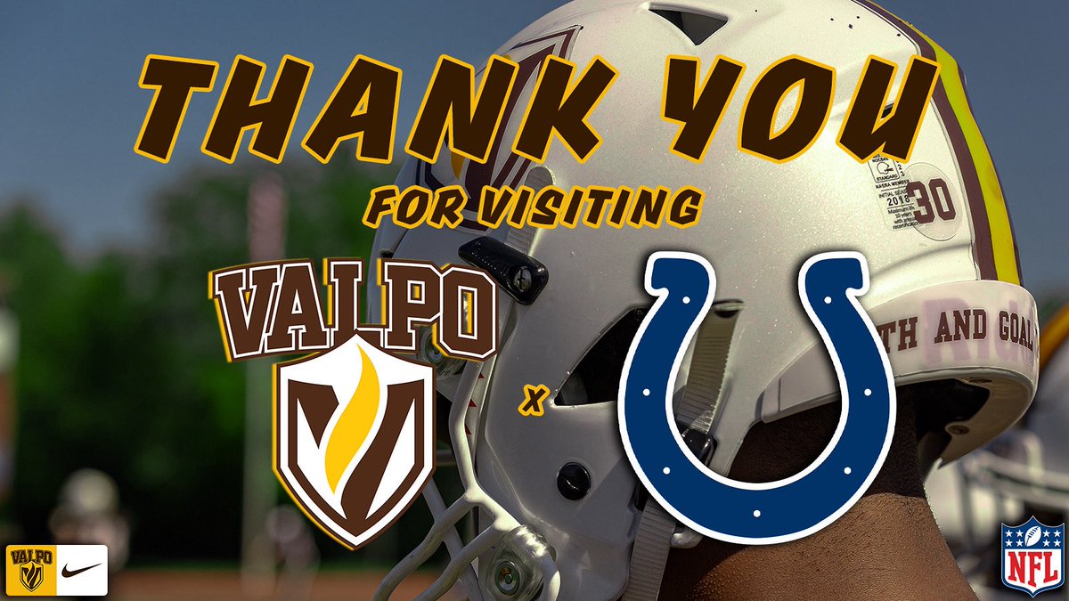 Valpo Football (@valpoufootball) on Twitter photo Shout out to the <a href="/Colts/">Indianapolis Colts</a> for stopping by today to see our guys 💥
#FIGHT_VU | #GOVALPO Shout out to the <a href="/Colts/">Indianapolis Colts</a> for stopping by today to see our guys 💥
#FIGHT_VU | #GOVALPO