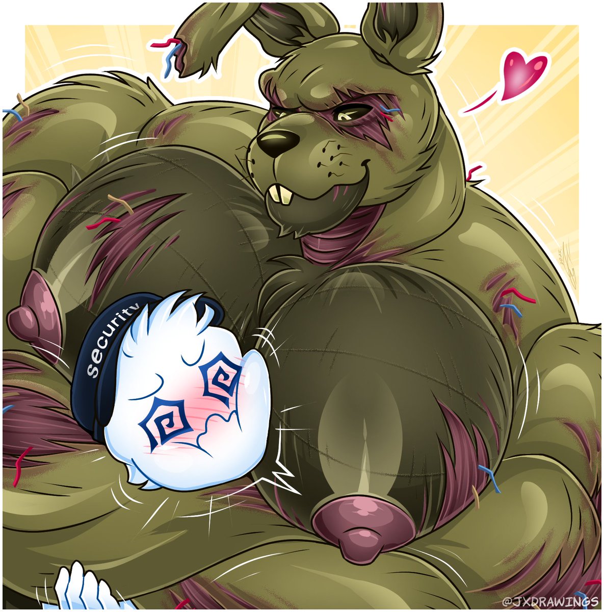 Boobs trap~💦
-Anyone else want some special treatment from Springtrap? The security guard was the first to try it.

#bara #fnaf #boobs #springtrap